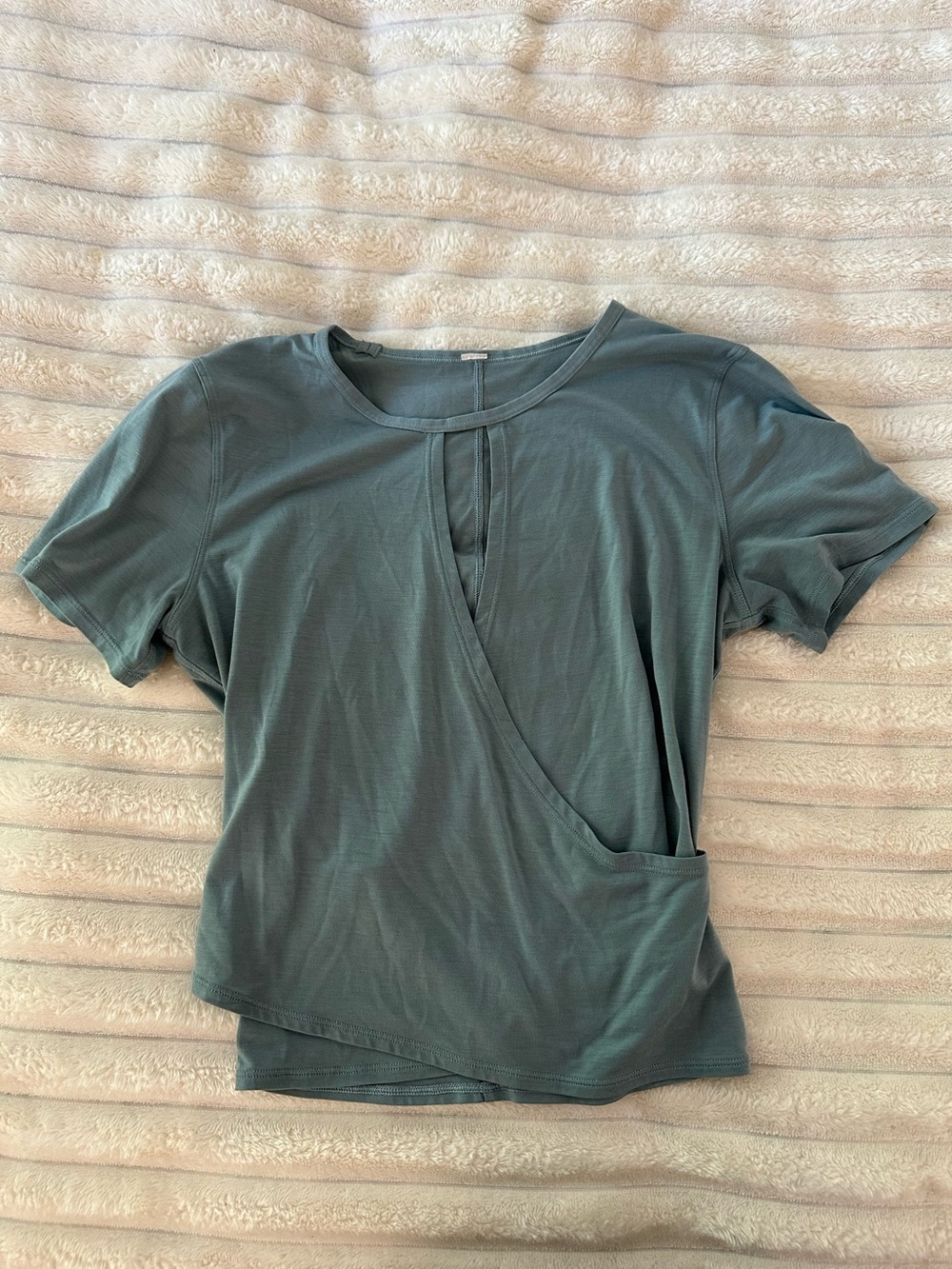 Lululemon Get Centred Nulu Short Sleeve Top Grey Sage